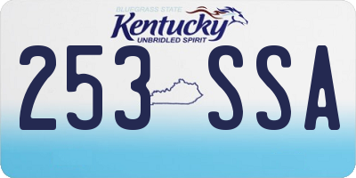 KY license plate 253SSA