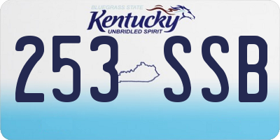 KY license plate 253SSB