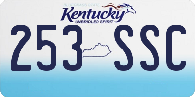 KY license plate 253SSC