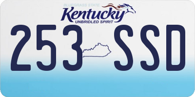 KY license plate 253SSD
