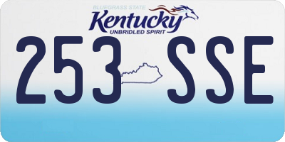 KY license plate 253SSE