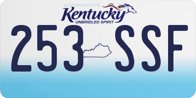 KY license plate 253SSF