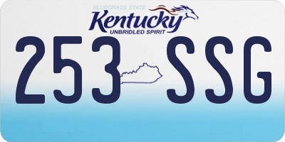 KY license plate 253SSG