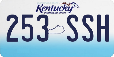 KY license plate 253SSH
