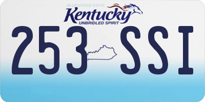 KY license plate 253SSI