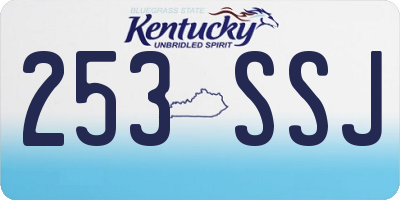 KY license plate 253SSJ