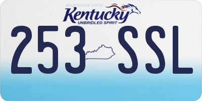 KY license plate 253SSL