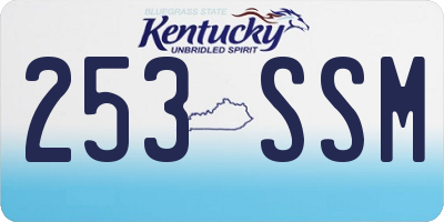 KY license plate 253SSM