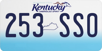KY license plate 253SSO