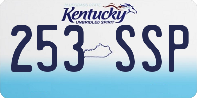 KY license plate 253SSP