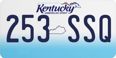 KY license plate 253SSQ