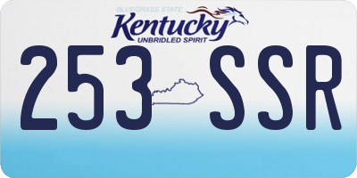 KY license plate 253SSR