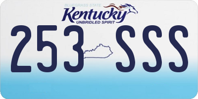 KY license plate 253SSS