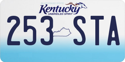 KY license plate 253STA