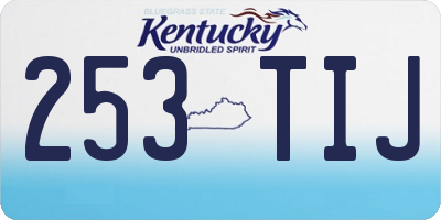 KY license plate 253TIJ