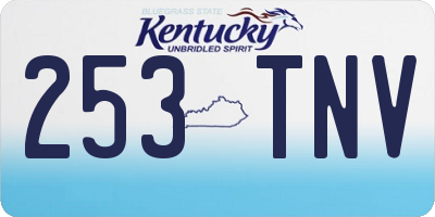 KY license plate 253TNV