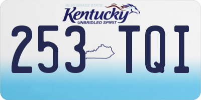 KY license plate 253TQI
