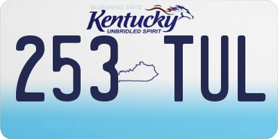 KY license plate 253TUL