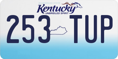 KY license plate 253TUP
