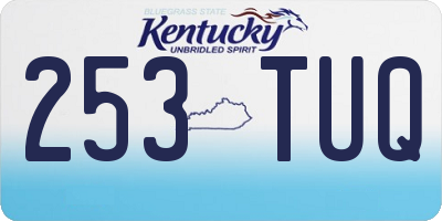 KY license plate 253TUQ