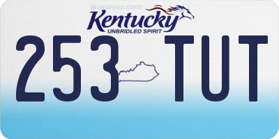 KY license plate 253TUT