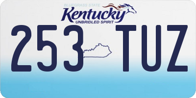 KY license plate 253TUZ