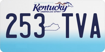 KY license plate 253TVA