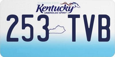 KY license plate 253TVB