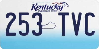KY license plate 253TVC