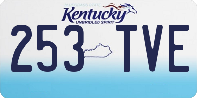 KY license plate 253TVE