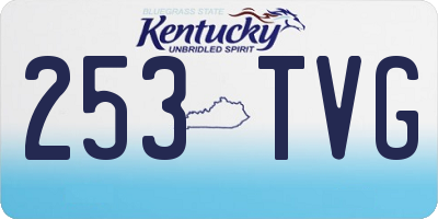KY license plate 253TVG