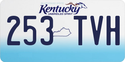 KY license plate 253TVH