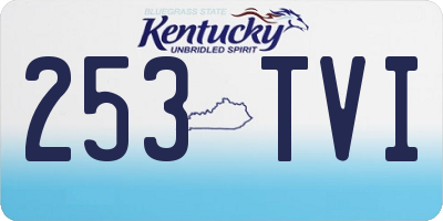 KY license plate 253TVI