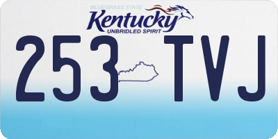 KY license plate 253TVJ