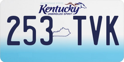 KY license plate 253TVK