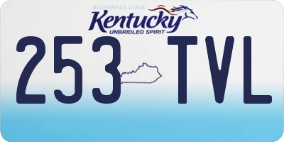 KY license plate 253TVL