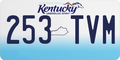 KY license plate 253TVM