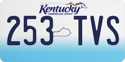 KY license plate 253TVS