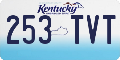 KY license plate 253TVT