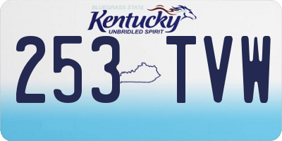 KY license plate 253TVW