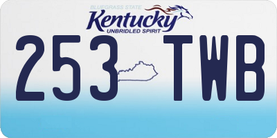 KY license plate 253TWB