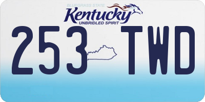 KY license plate 253TWD