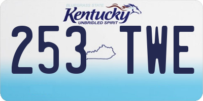 KY license plate 253TWE