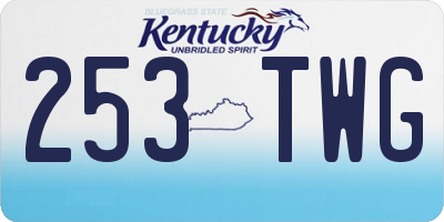 KY license plate 253TWG