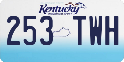 KY license plate 253TWH