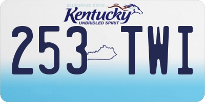 KY license plate 253TWI