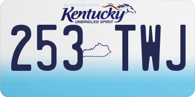 KY license plate 253TWJ