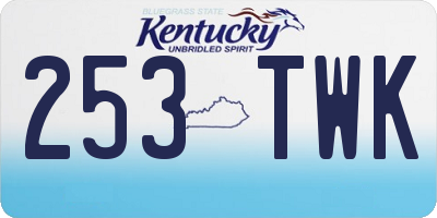 KY license plate 253TWK