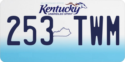 KY license plate 253TWM