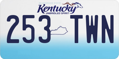 KY license plate 253TWN